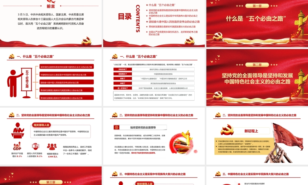 聚焦2022年全国两会准确把握五个必由之路PPT课件（带内容）.pptx