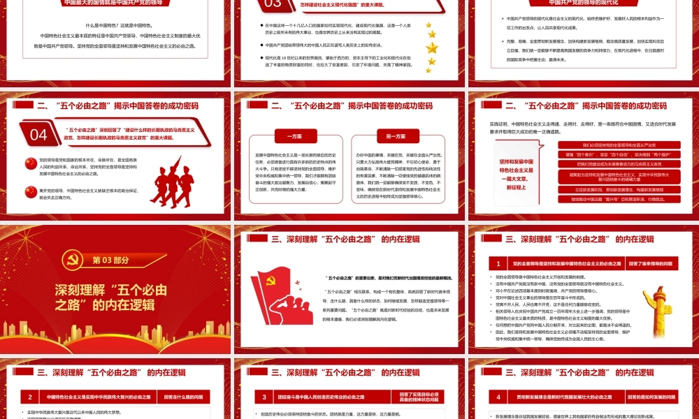 2022两会“五个必由之路”揭示中国答卷的成功密码PPT课件（带内容）.pptx