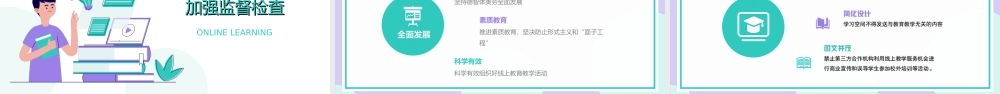 青紫卡通风线上教学规范指引培训PPT课件（带内容）.ppt