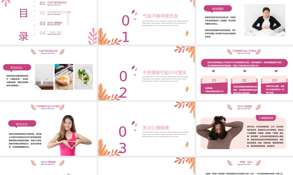 关爱女性健康宫颈癌乳腺癌防治知识讲座PPT课件（带内容）.ppt