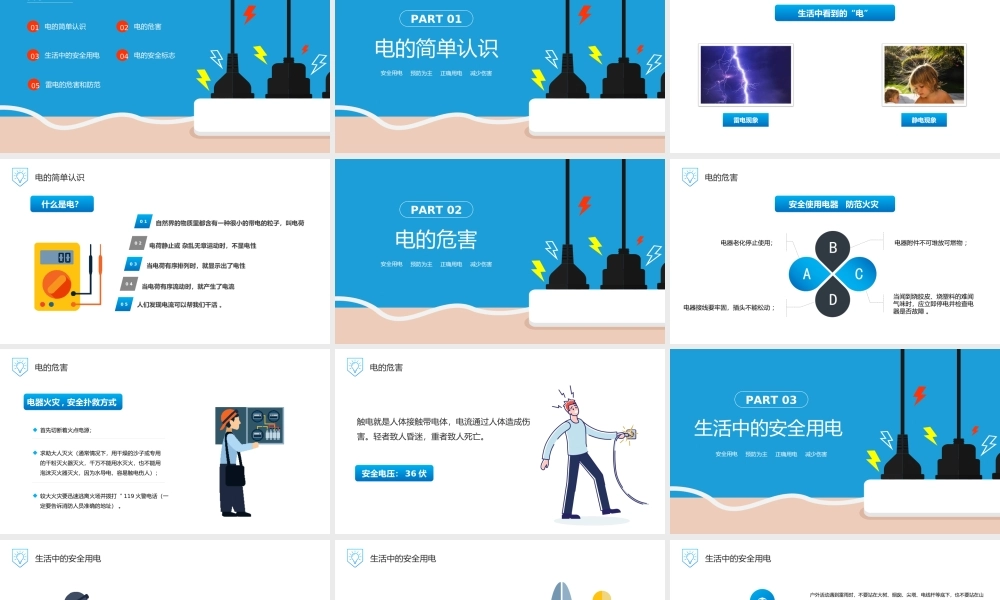 安全用电你我同行中小学生安全用电主题班会PPT课件（带内容）.ppt