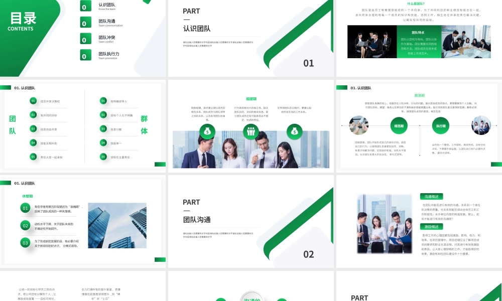 绿色简洁2022企业团队建设管理PPT课件（带内容）.pptx