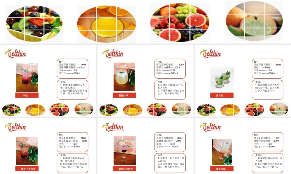 薄荷、西柚糖浆 风味糖浆配方.pptx