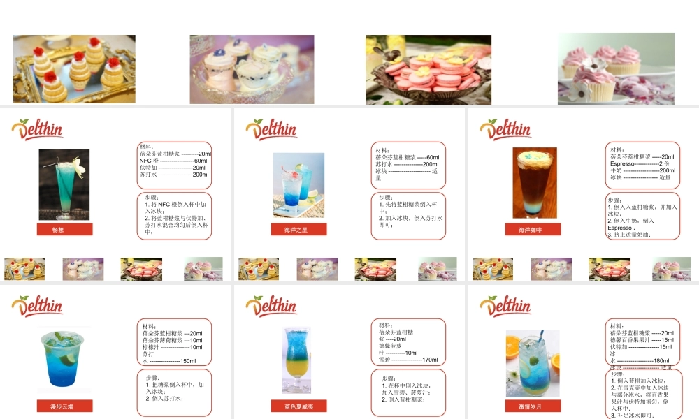 蓝柑糖浆 风味糖浆配方.pptx