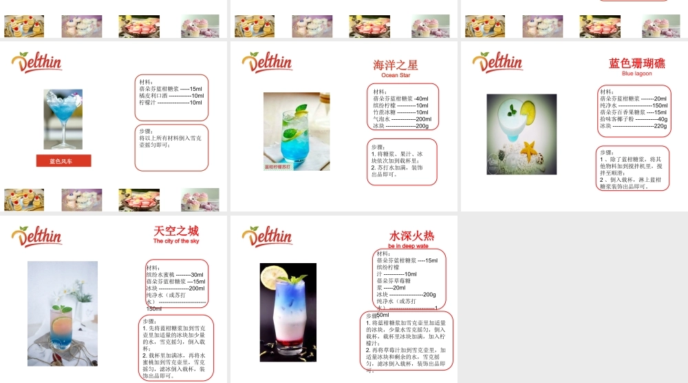 蓝柑糖浆 风味糖浆配方.pptx