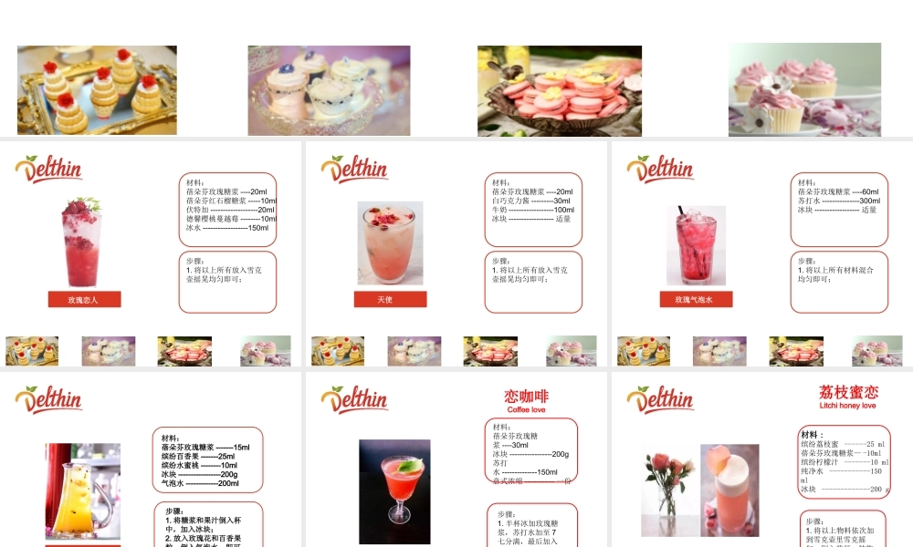 玫瑰糖浆 风味糖浆配方.pptx