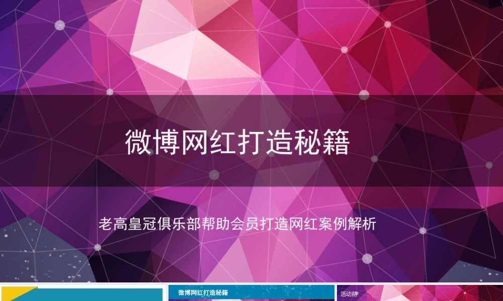微博网红打造秘籍.pptx