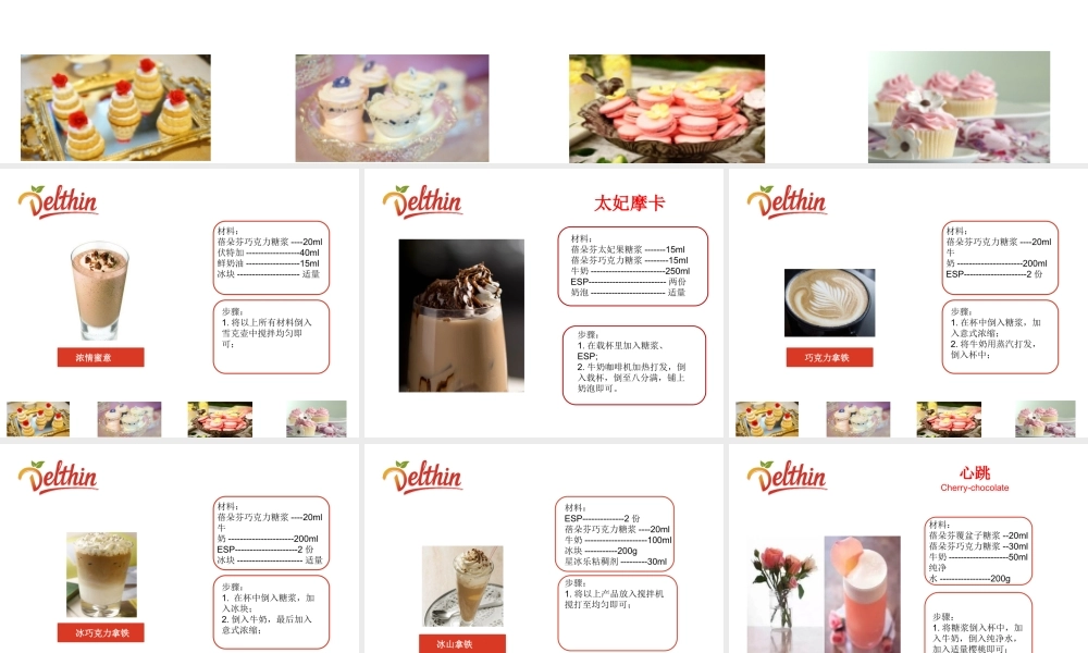 巧克力糖浆 风味糖浆配方.pptx