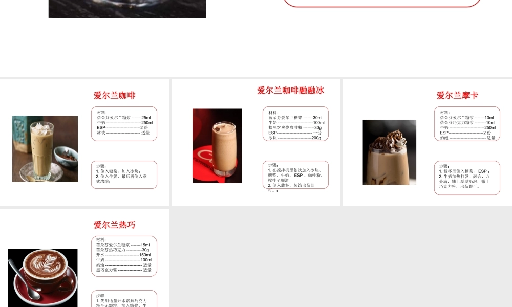 爱尔兰糖浆 风味糖浆配方.ppt