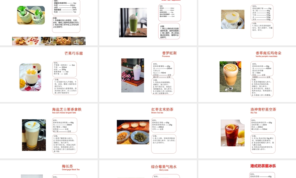 奶茶奶昔热饮饮品配方.pptx