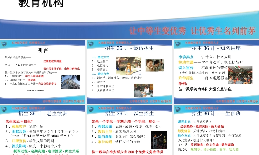 培训学校之招生36计长(经典推荐).ppt