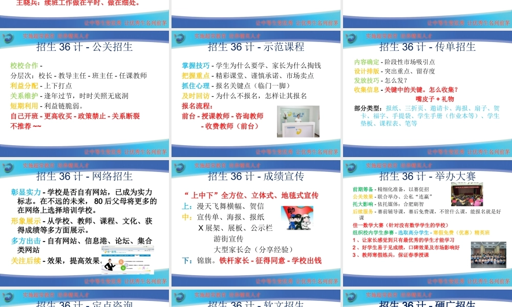 培训学校之招生36计长(经典推荐).ppt