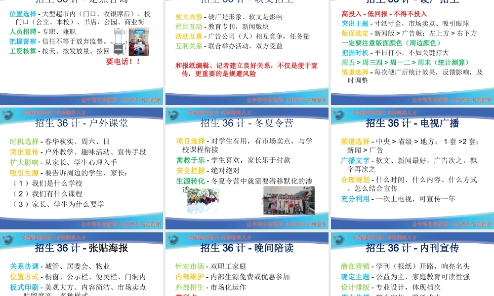 培训学校之招生36计长(经典推荐).ppt