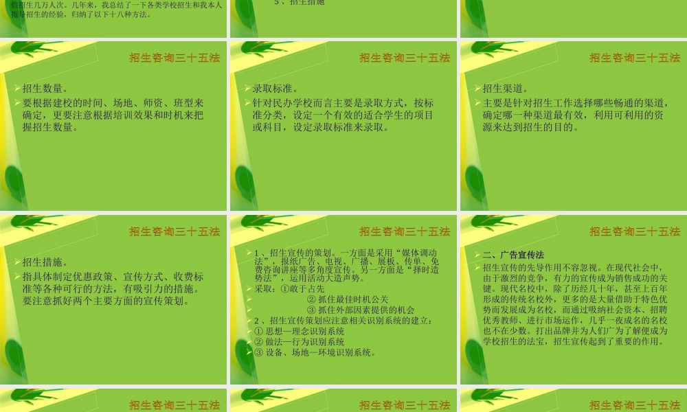 招生策略三十六法.ppt