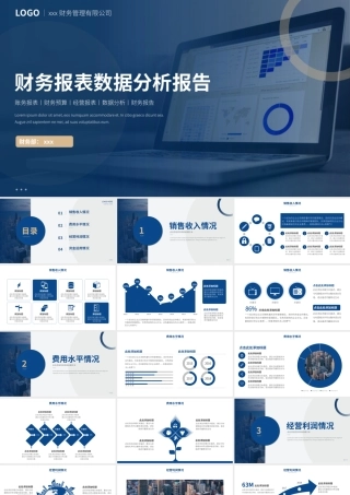 财务报表数据分析审计报告PPT模板.pptx