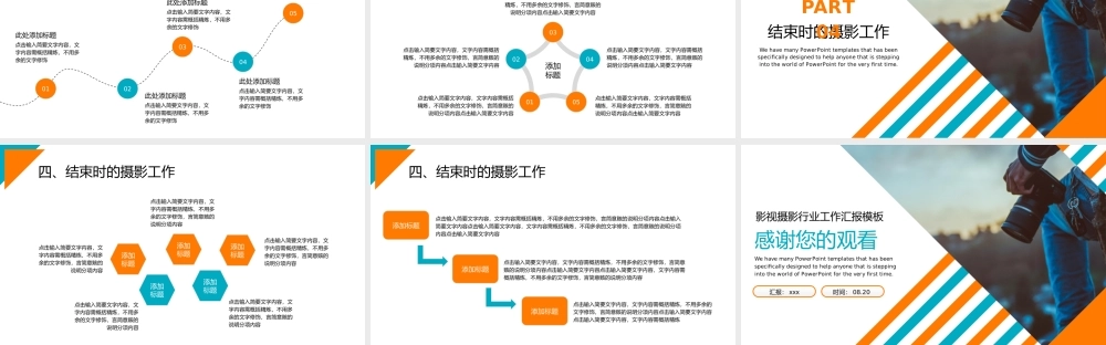 影视传媒摄影摄像拍摄工作PPT模板.pptx