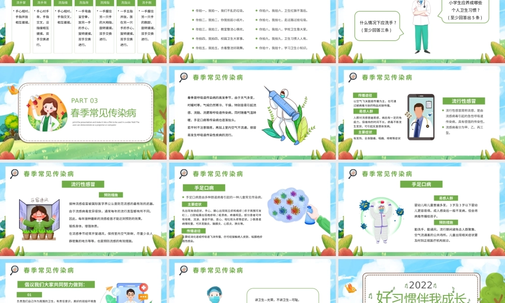 好习惯伴我成长卫生习惯教育主题班会PPT课件（带内容）.pptx