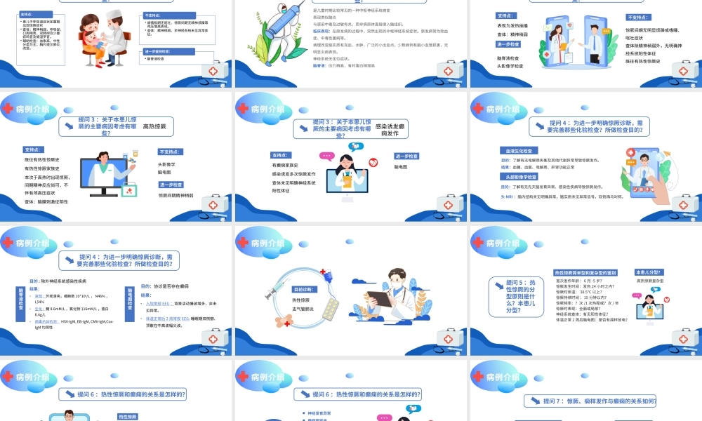 2022小儿惊厥病例分析卡通风医疗病例分析专题会议PPT课件（带内容）.pptx