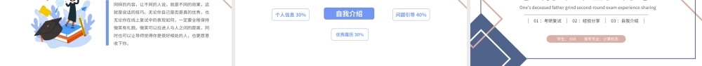 2022考研复试经验分享蓝色卡通风考研经验分享会PPT课件（带内容）.pptx