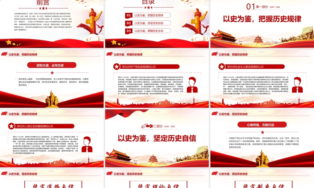 全面总结党百年奋斗重大成就和历史经验-深刻认识和把握“以史为鉴、开创未来”的深厚意蕴PPT课件（带内容）.ppt