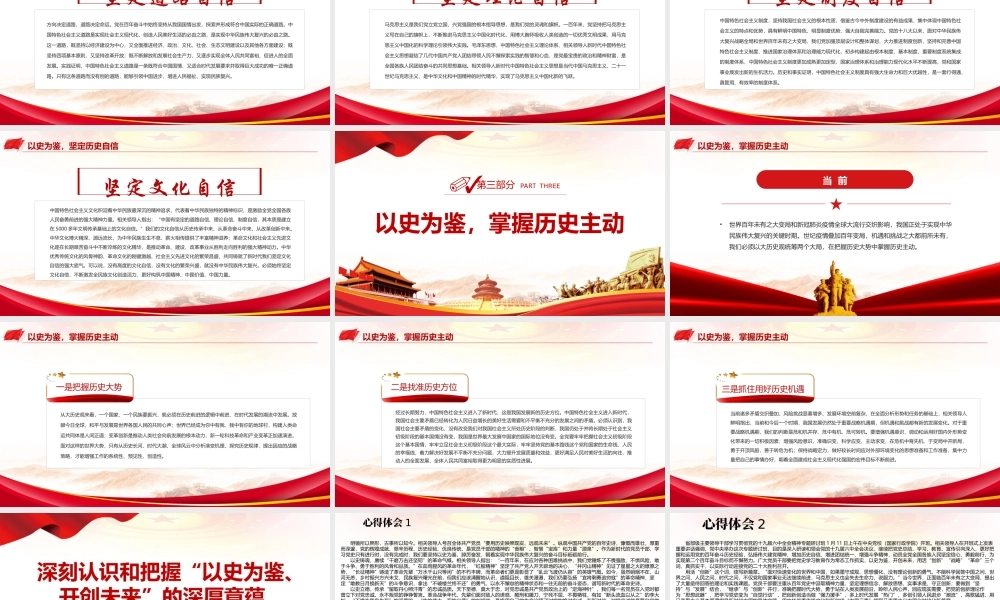全面总结党百年奋斗重大成就和历史经验-深刻认识和把握“以史为鉴、开创未来”的深厚意蕴PPT课件（带内容）.ppt