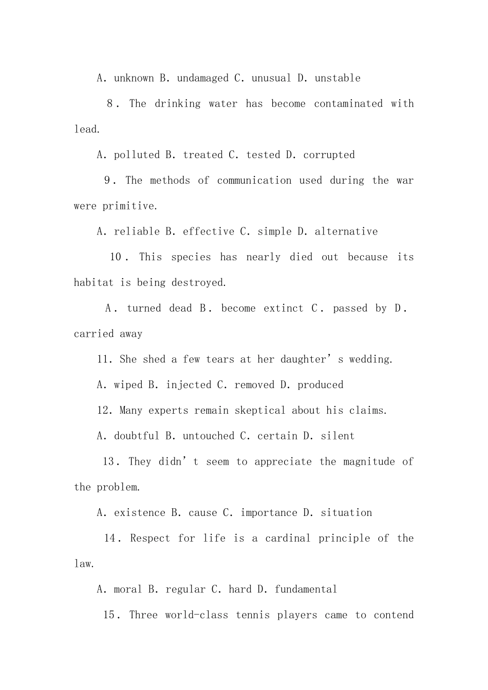 英语A级历年真题及答案.docx_第2页