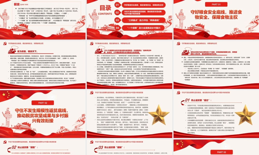 深入学习2022年中央一号文件-守住“两条底线”助力乡村振兴PPT课件（带内容）1.ppt