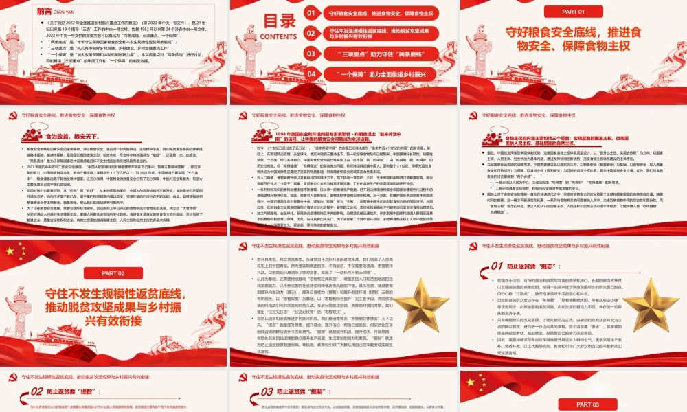 深入学习2022年中央一号文件-守住“两条底线”助力乡村振兴PPT课件（带内容）1.pptx