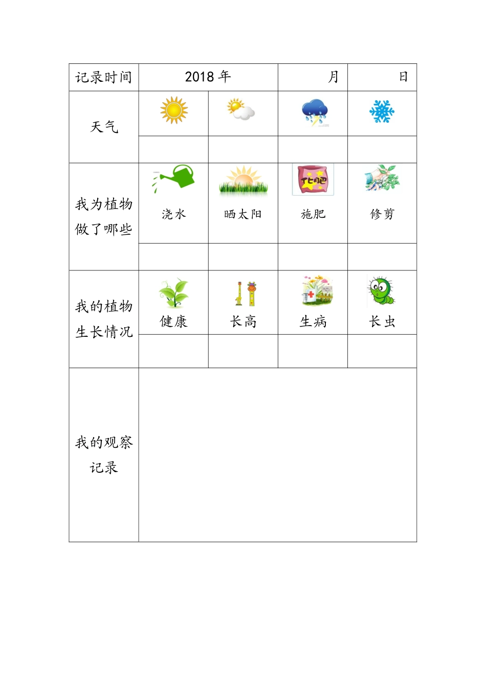 幼幼教托班儿园植物观察记录表.doc_第3页