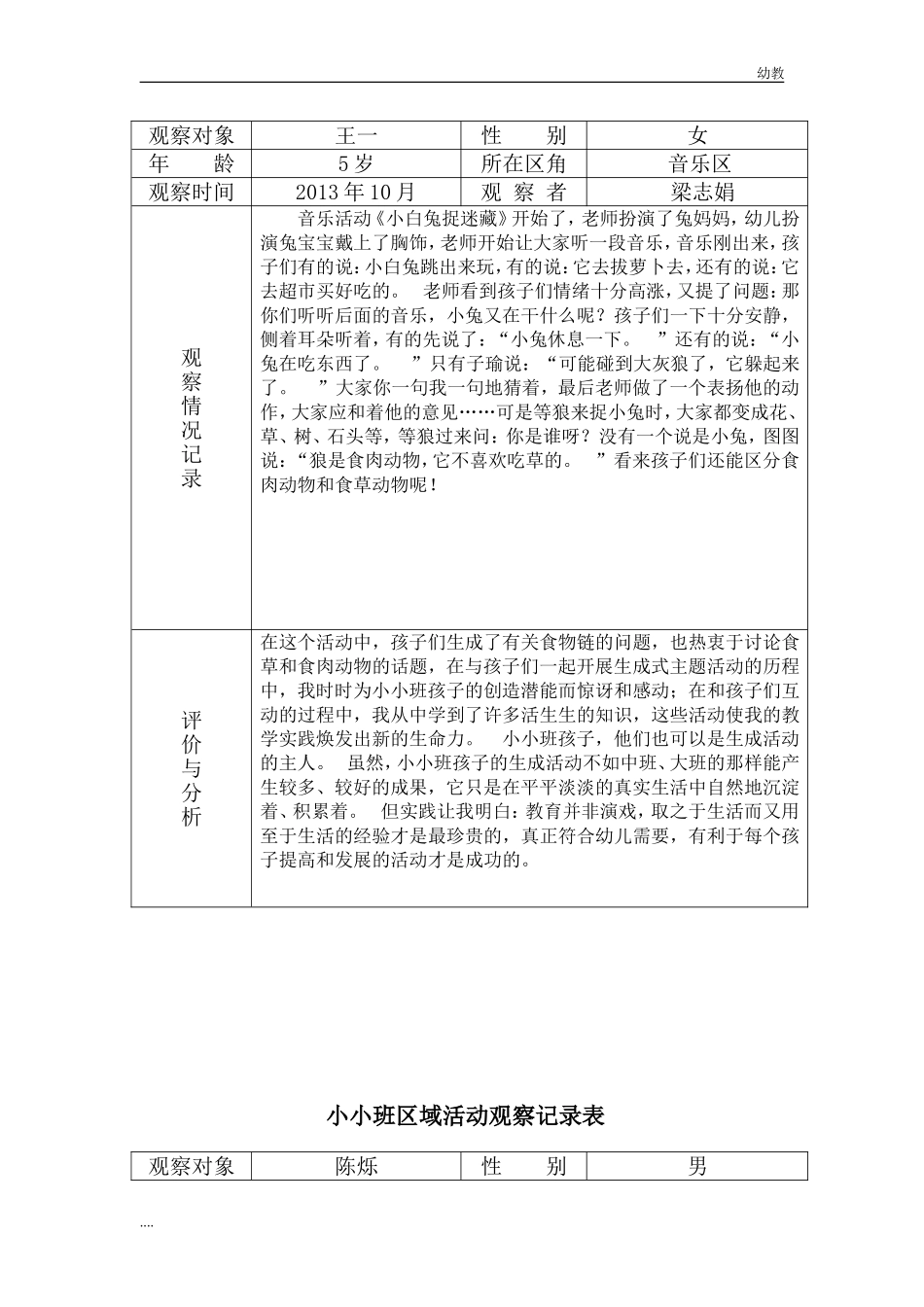 幼幼教小班儿园小班区域个案.doc_第2页