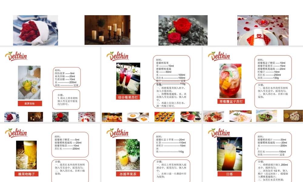 珍选冷饮饮品配方.pptx