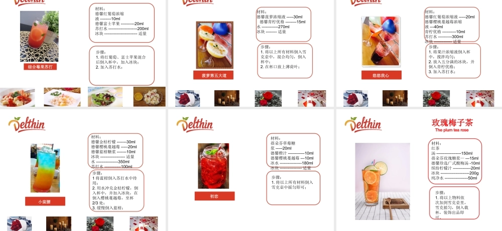珍选冷饮饮品配方.pptx