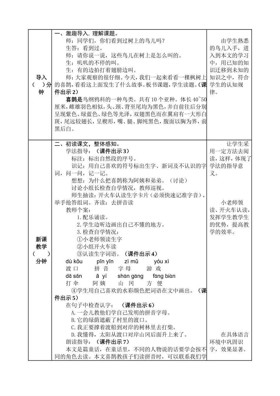 小学语文二年级下9 枫树上的喜鹊教案.doc_第2页