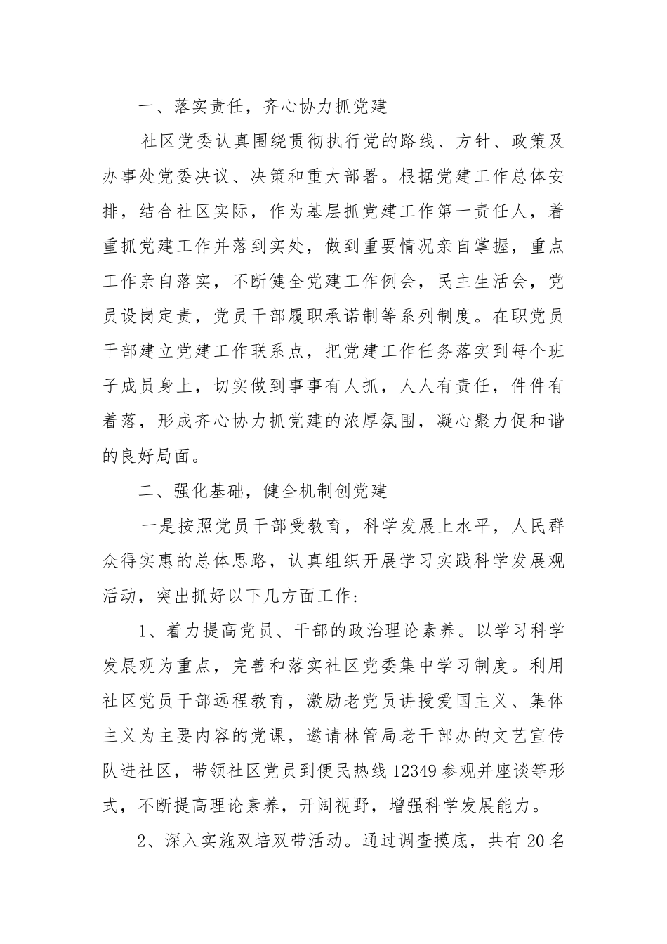 精选20XX党支部书记抓基层党建工作述职报告.docx_第2页