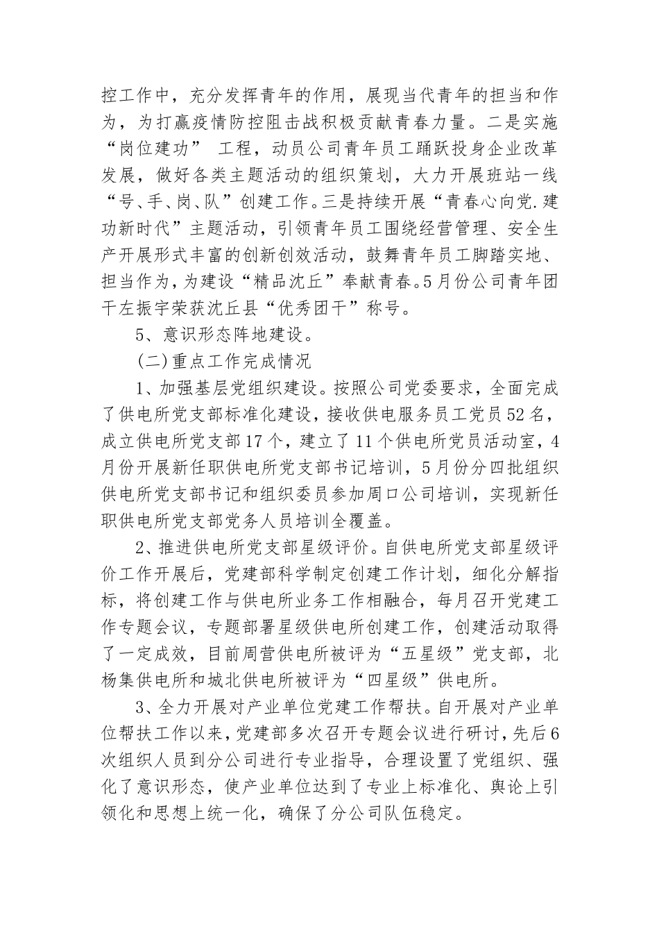 国网公司党建部2020年上半年工作总结及下半年工作计划.doc_第2页