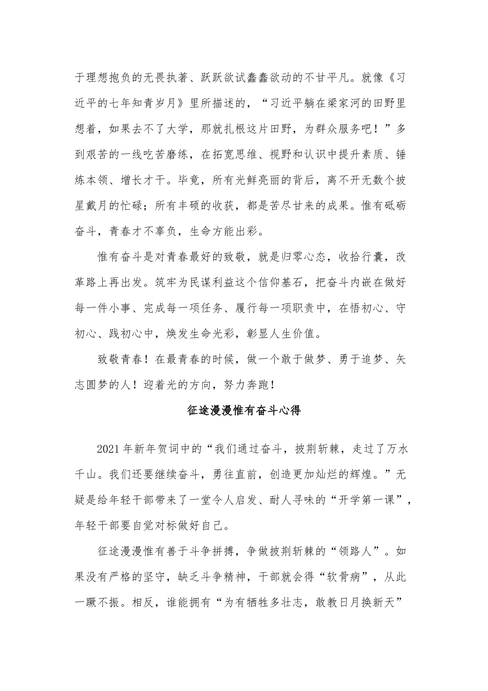 5篇征途漫漫惟有奋斗心得供参考.docx_第2页