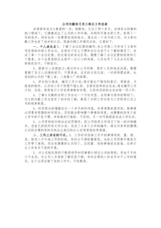 公司内勤实习员工转正工作总结.docx