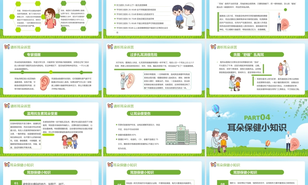 2021年3月3日全国爱耳日主题宣传PPT模板.pptx