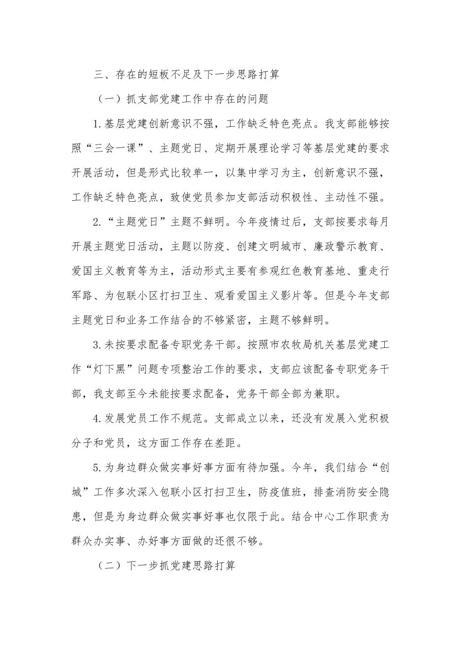 2篇农业综合开发中心党支部书记、农机监理所党支部书记抓党建工作述职报告.docx_第3页