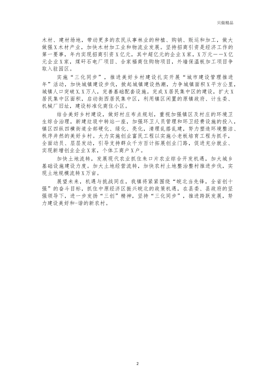 2021年镇务虚会工作汇报.docx_第2页