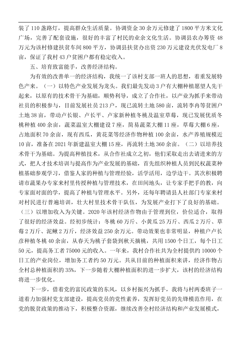 2020年驻村第一书记驻村以来工作总结范文.docx_第3页