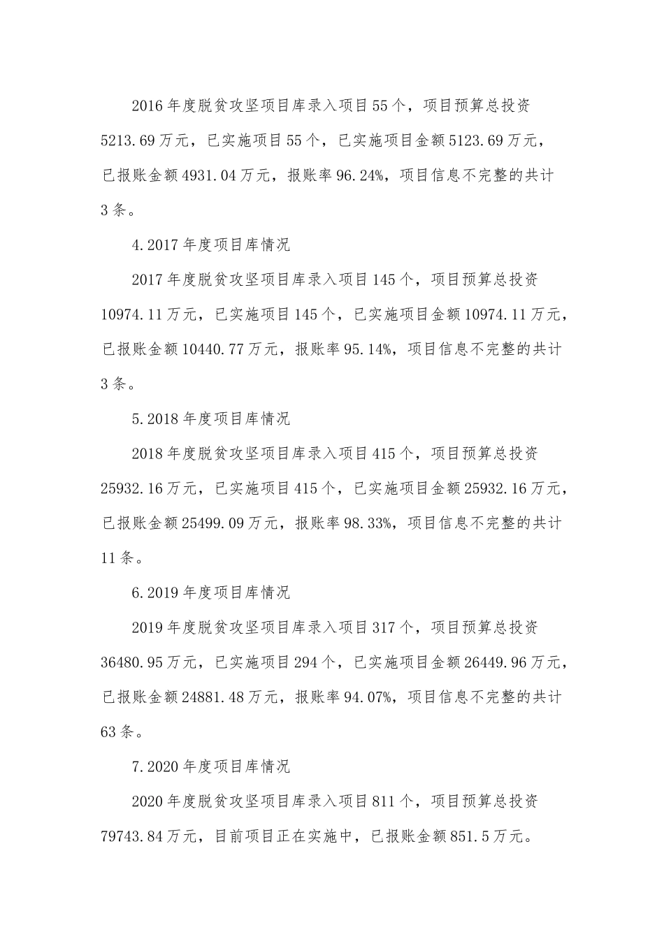 2020脱贫攻坚项目库建设情况通报供借鉴.docx_第3页
