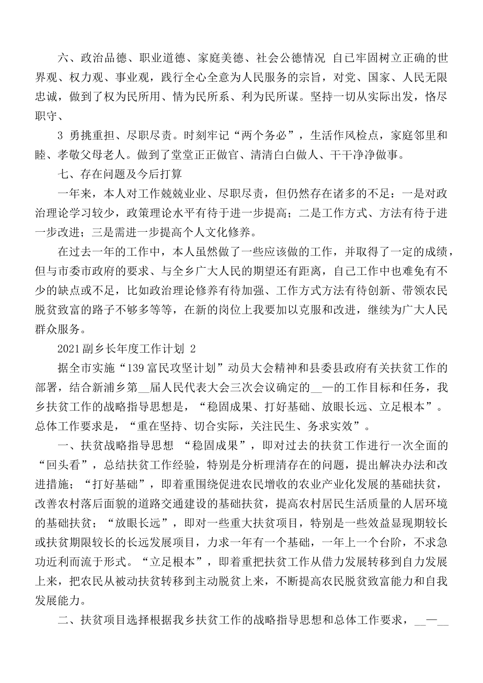 2021年副乡长年度工作计划5篇.docx_第3页