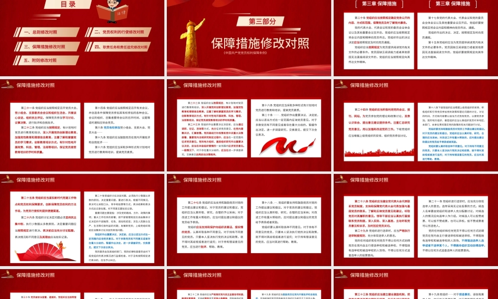 党建党政党课中国共产党党员权利保障条例修订前后对照表（下）PPT模板.pptx