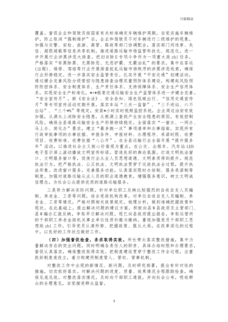 运政软弱涣散组织整治情况报告.docx_第3页