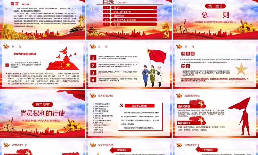 中国共产党党员权利保障条例解读PPT模板.pptx