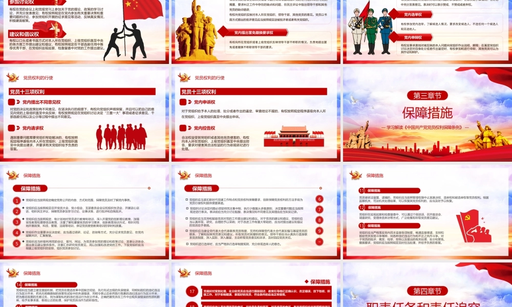 中国共产党党员权利保障条例解读PPT模板.pptx