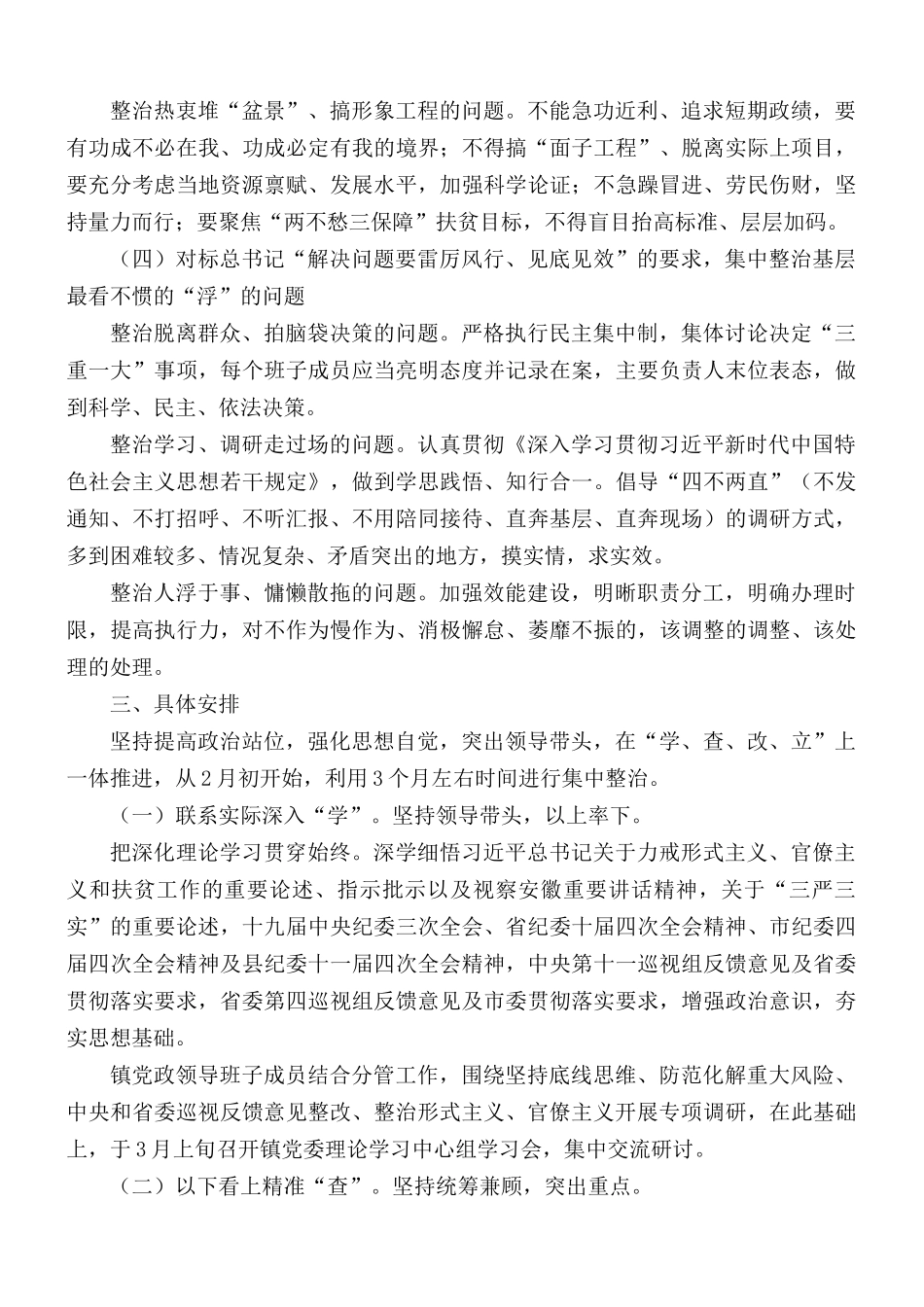集中整治形式主义官僚主义专项行动的实施方案.docx_第3页