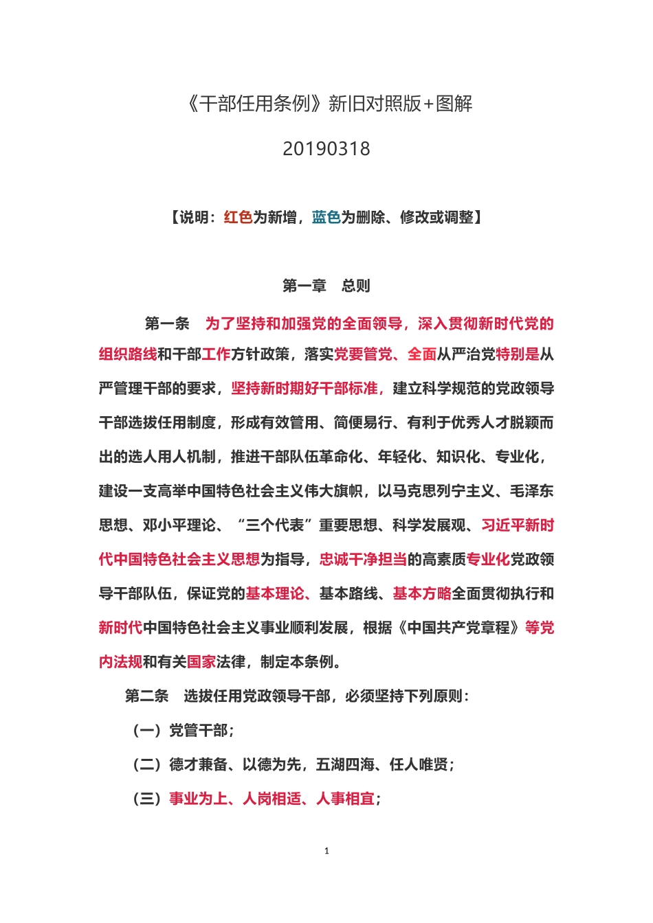 附件《干部任用条例》新旧对照版.docx_第1页