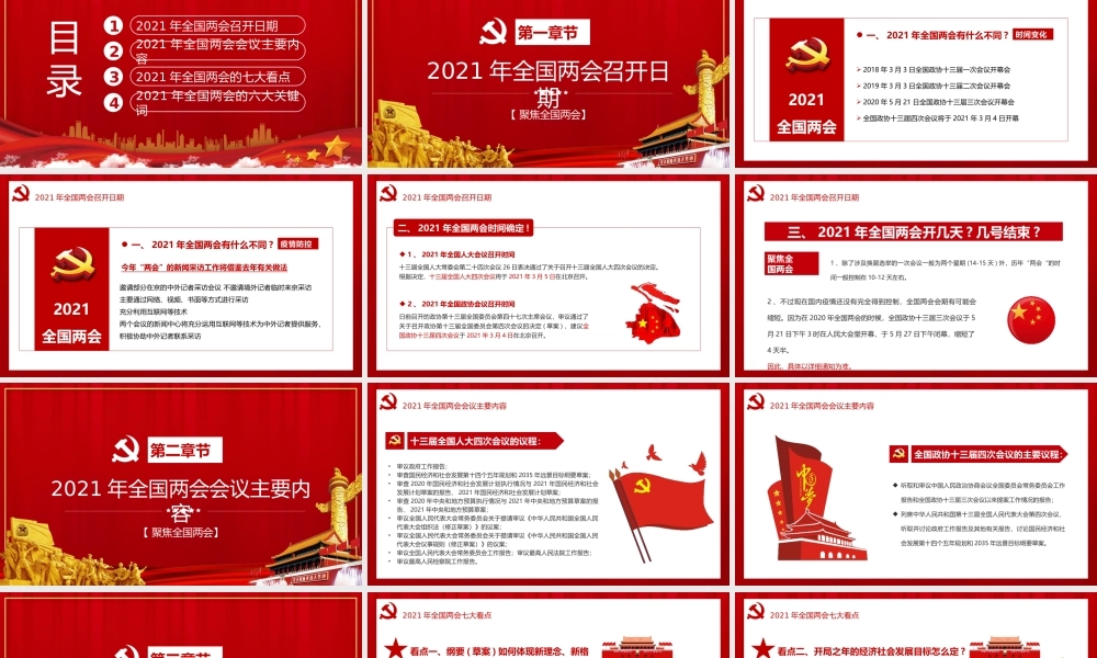 聚焦全国两会共筑中国梦凝聚中国心PPT模板.pptx